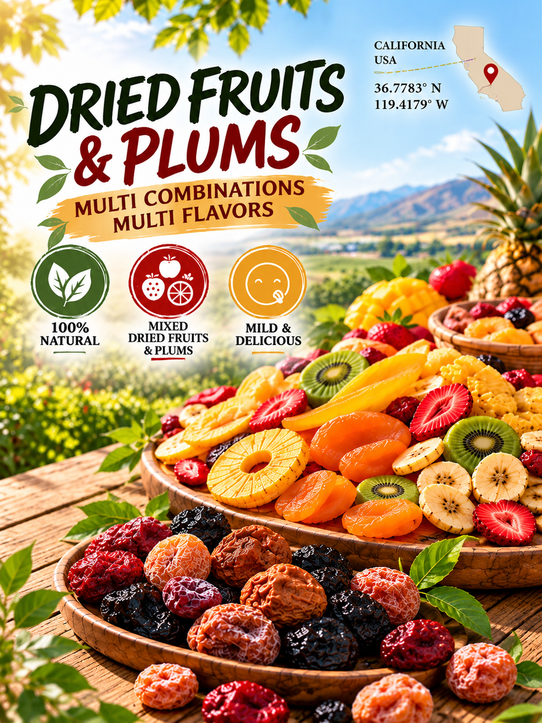 😍More variety, more flavor, naturally satisfying————dried fruits & plums-A