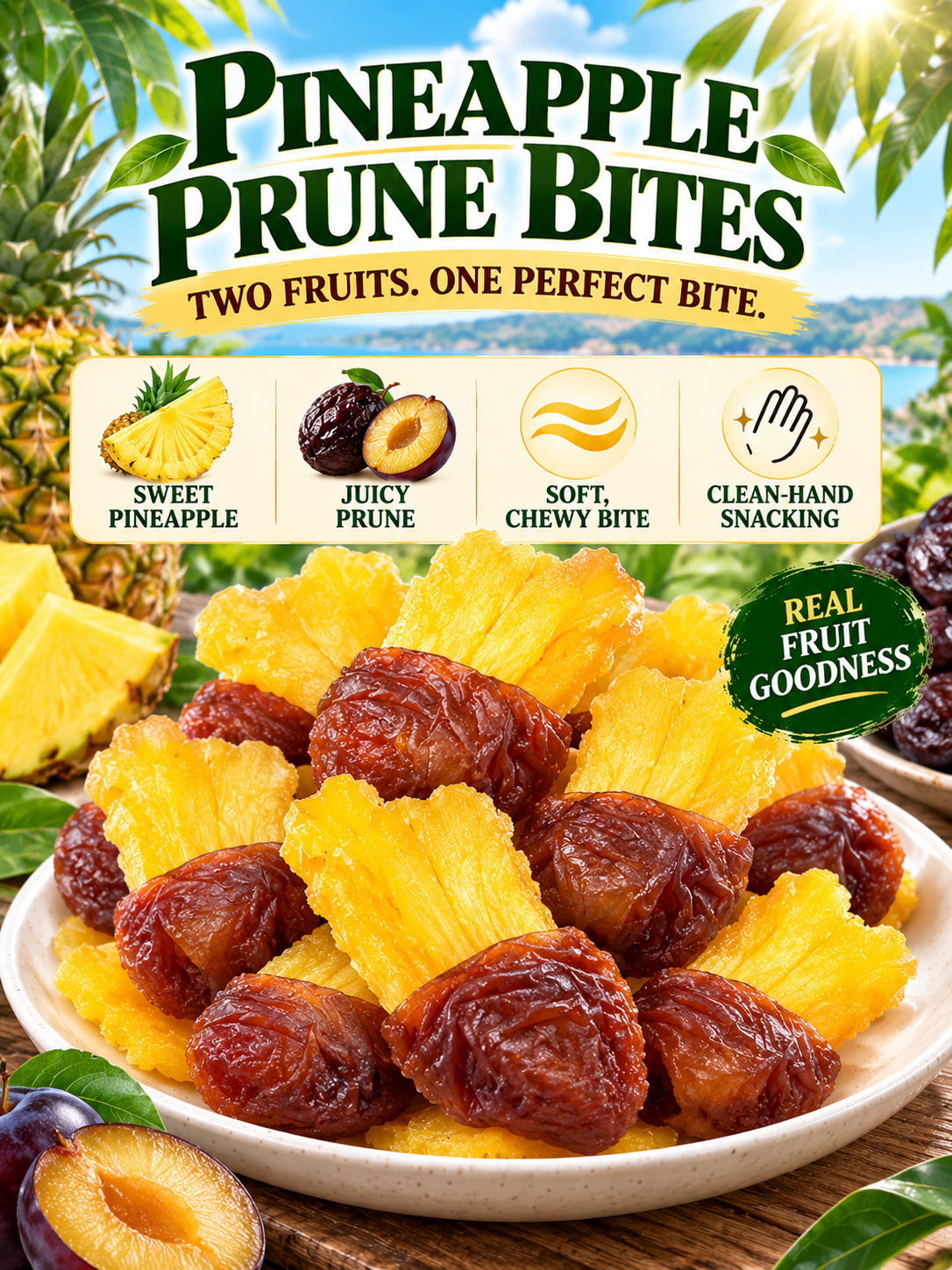 Sweet. tangy. chewy. seriously delicious-Plum Stuffed Pineapple-A