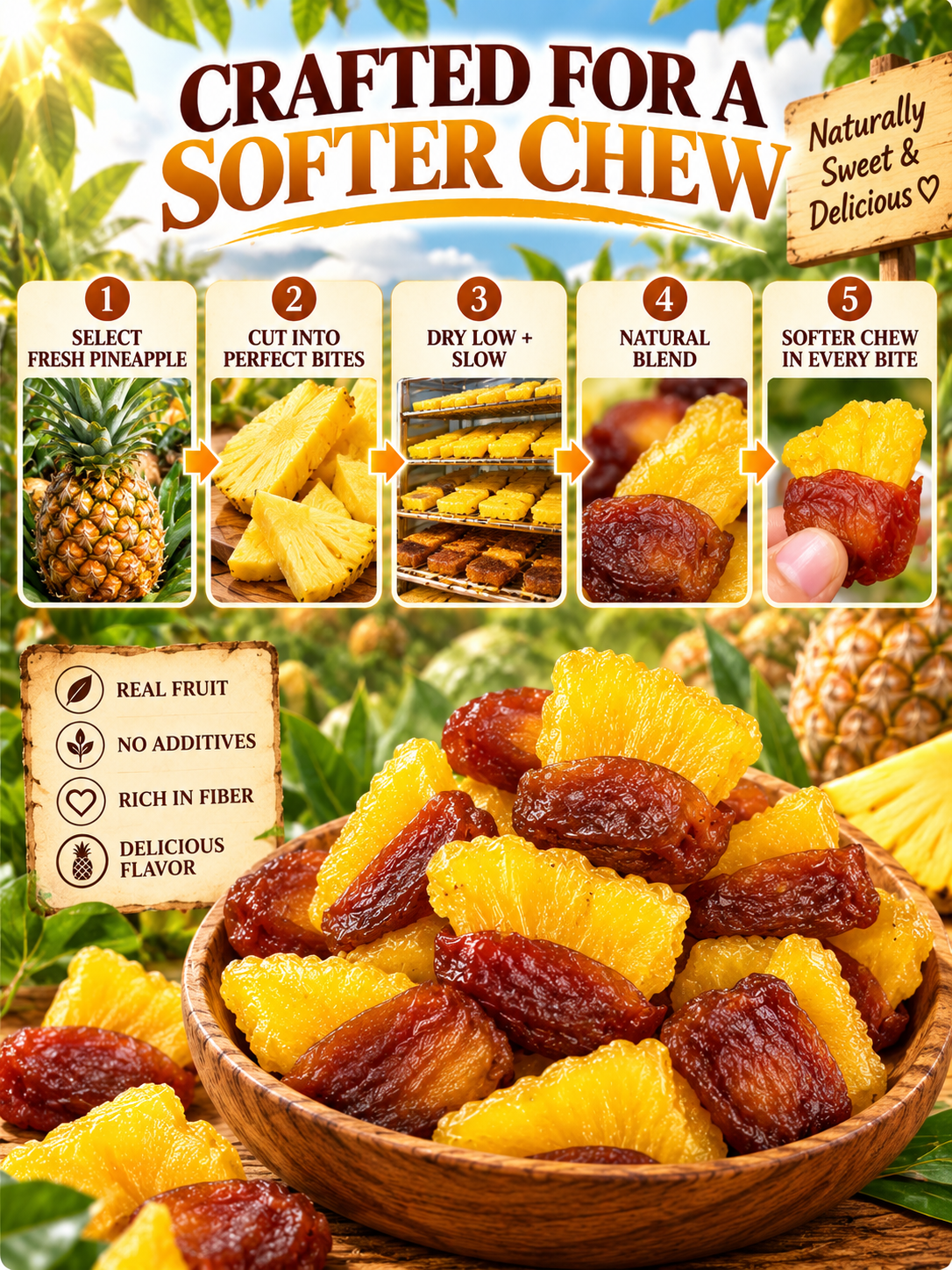 Sweet. tangy. chewy. seriously delicious-Plum Stuffed Pineapple-A