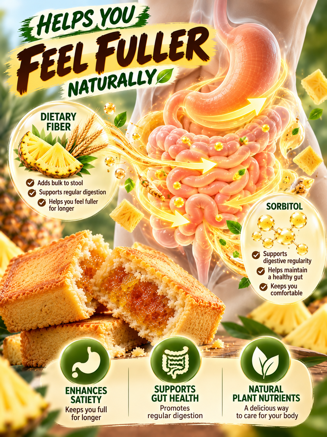 🥰premium hawaiian pineapple, baked into every bite-Pineapple Cake-A