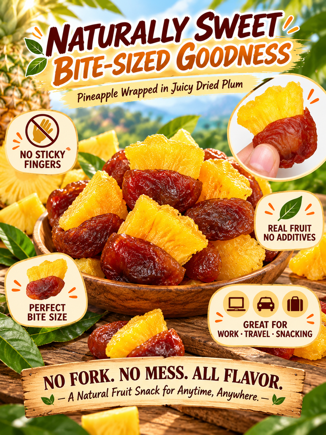 Sweet. tangy. chewy. seriously delicious-Plum Stuffed Pineapple-A