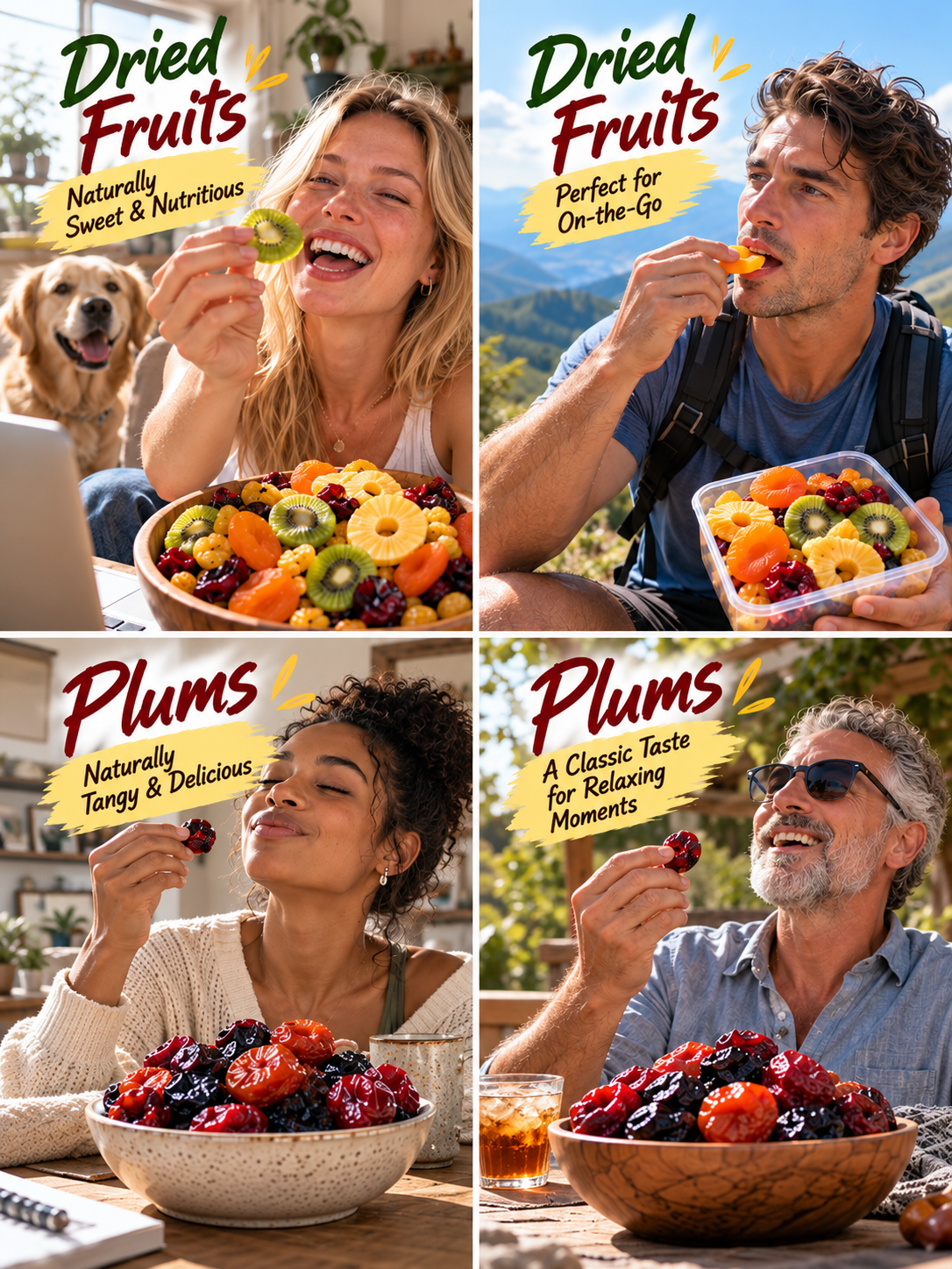 😍More variety, more flavor, naturally satisfying————dried fruits & plums-A
