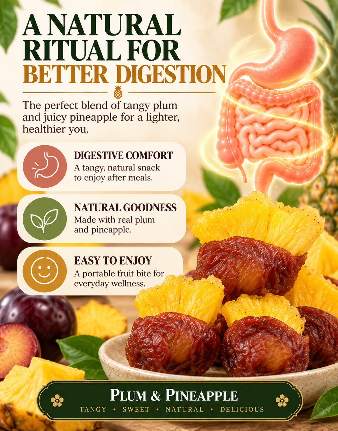 Sweet. tangy. chewy. seriously delicious-Plum Stuffed Pineapple-A