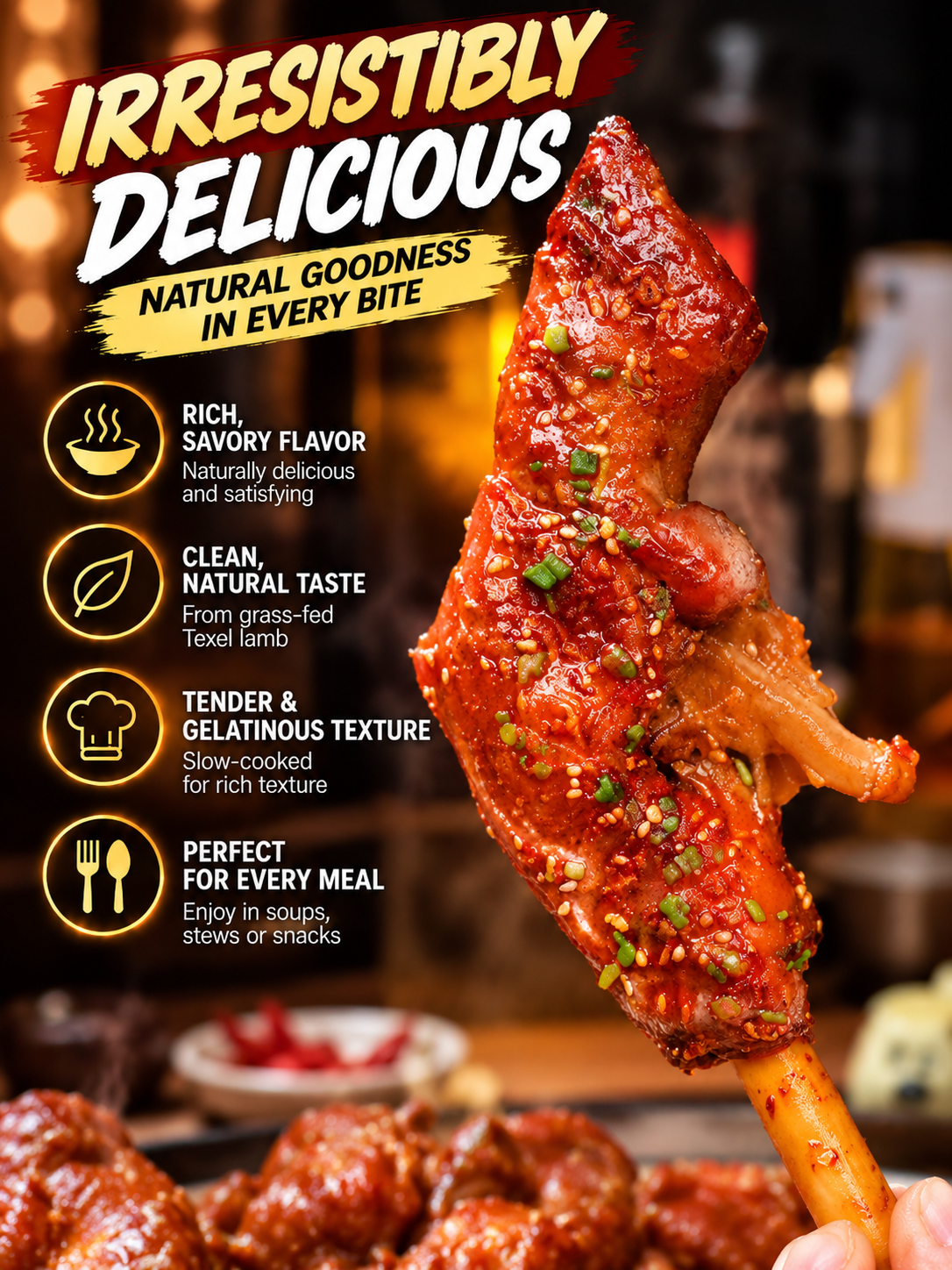 Tender. Savory. Collagen-rich-Charcoal-Roasted Lamb Trotters-A